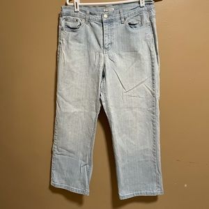 LIZ CLAIBORNE Blue Stretch Cropped Jeans Size 10.